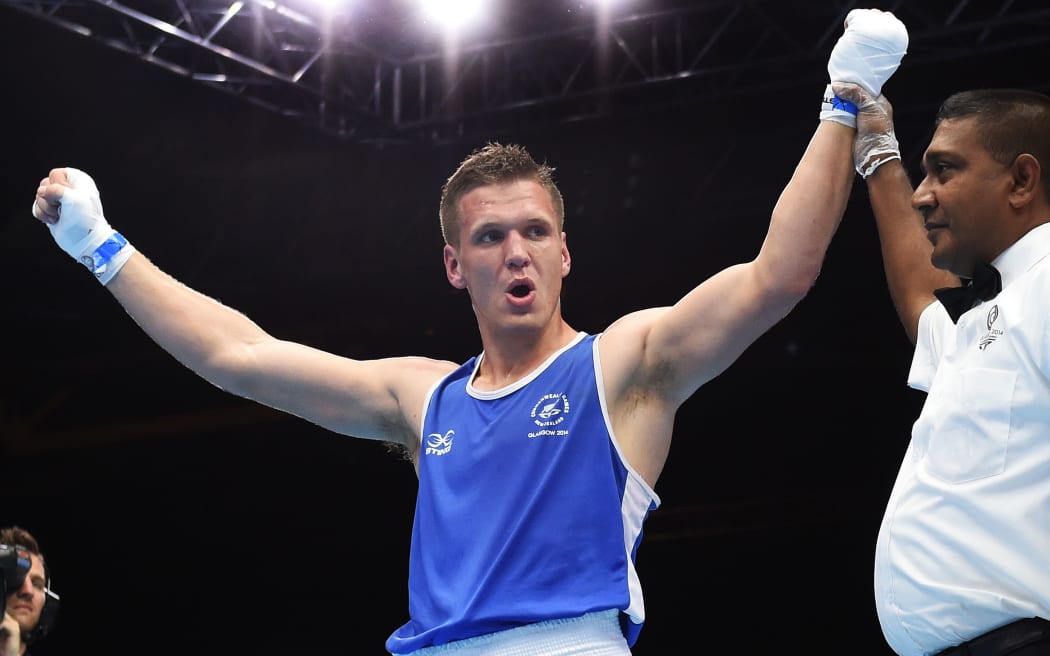 David Light after winning his semi-final in Glasgow.
