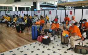 Tongan seasonal workers in Brisbane, Australia.