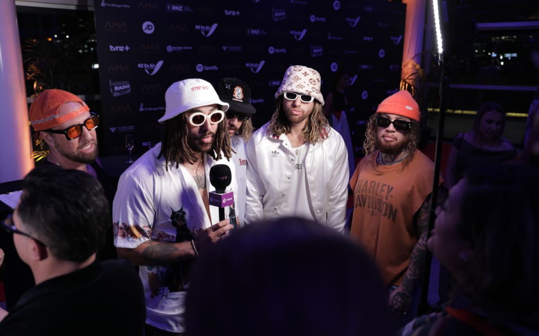 Coterie, Tyler, Brandford, Joshua and Conrad Fisher, at the Aotearoa Music Awards on 30 May, 2024.