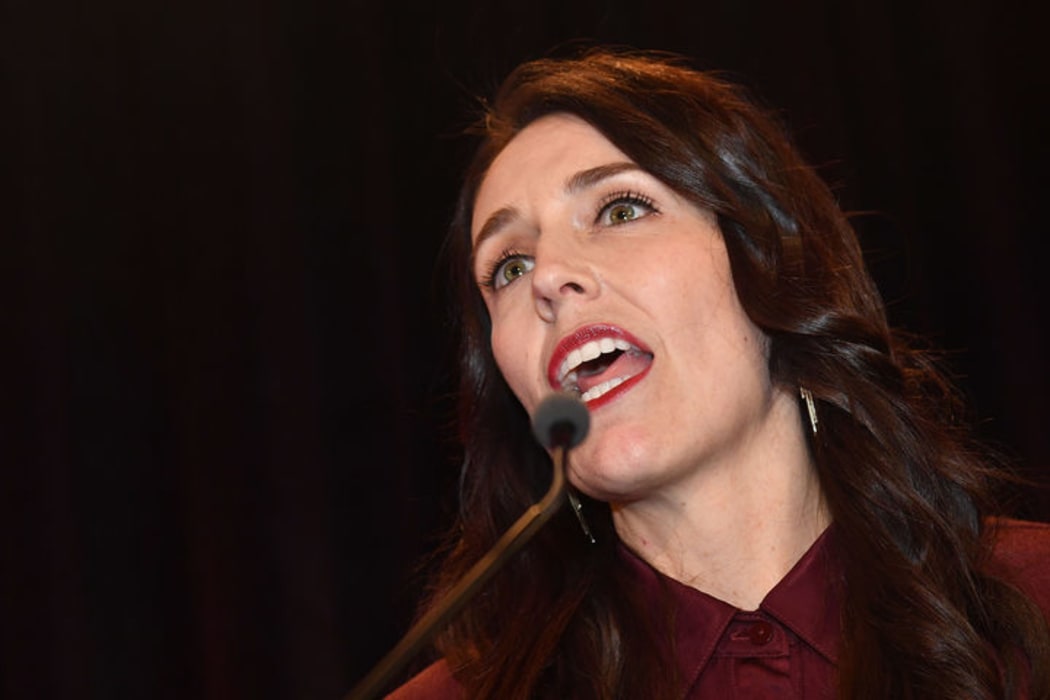 Labour leader Jacinda Ardern on Election Night.