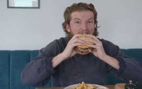 Reporter Harry Lock gets an advance tasting of a burger from the Botanist.