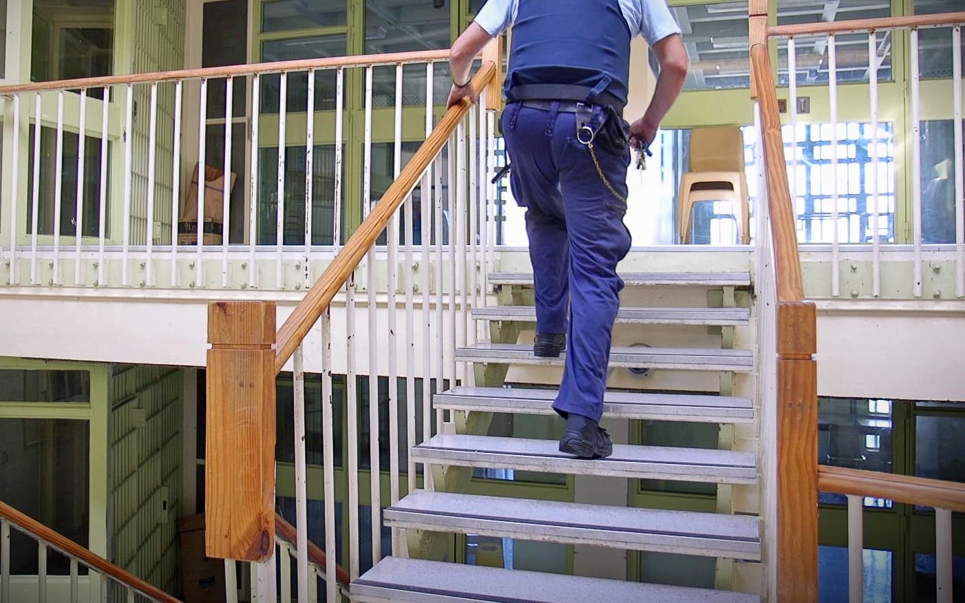 John on the landing at the Paremoremo drug treatment unit