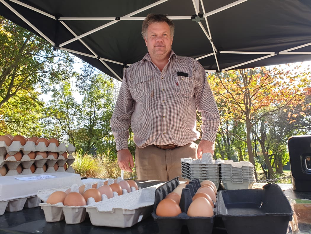 Bruce Greig said he had not been able to keep up with demand for his free range eggs during lockdown.