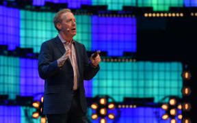 Microsoft president Brad Smith speaks on the centre stage at the 2018 edition of the annual Web Summit technology conference in Lisbon.