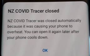 The phone covid app closed because it was causing the phone to overheat.