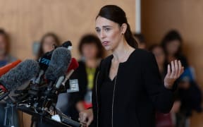 Jacinda Ardern speaks to  Cashmere High School students.