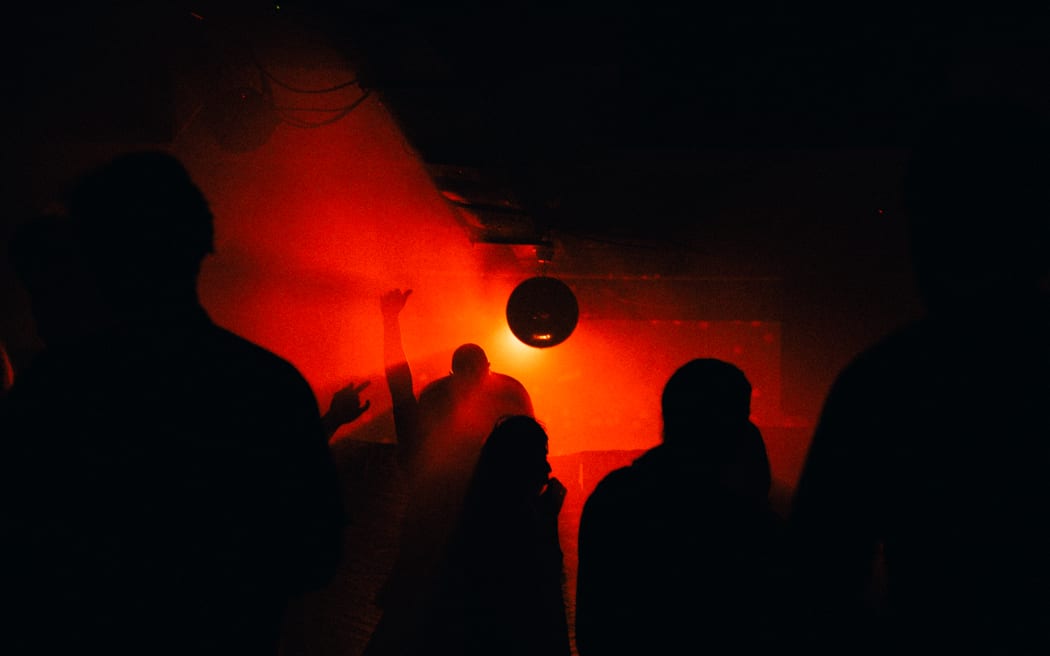 DJ Frank Booker laying it down.