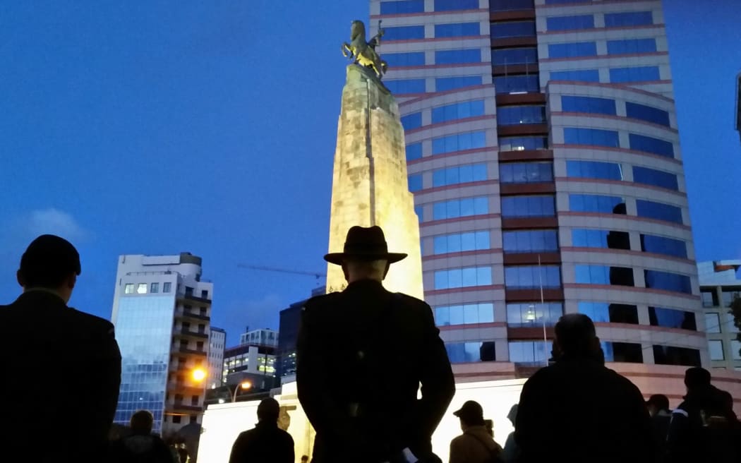 The commemoration at the Cenotaph.