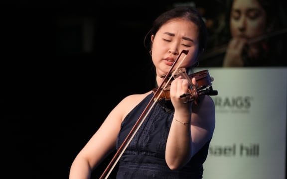 Hani Song performs at the Michael Hill International Violin Competition in 2023.
