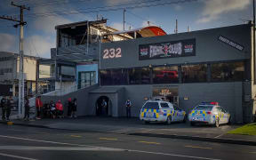 Police raid the Head Hunters' Fight Club in Marua Road, Ellerslie, Auckland