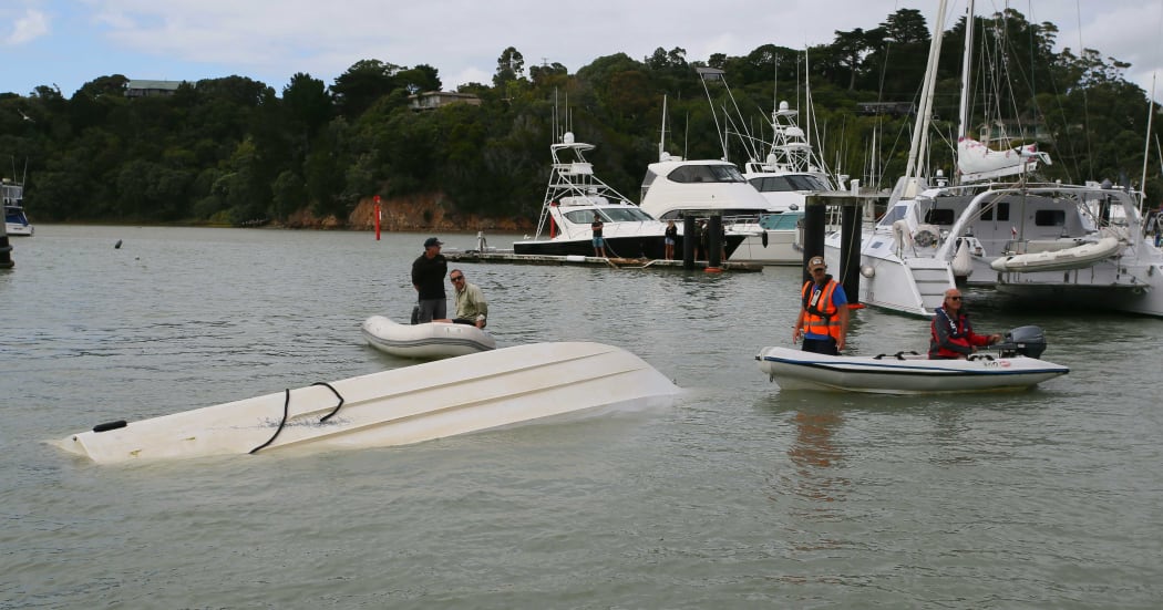Tūtūkākā marina's Sunday-morning Tongan tsunami aftermath.
