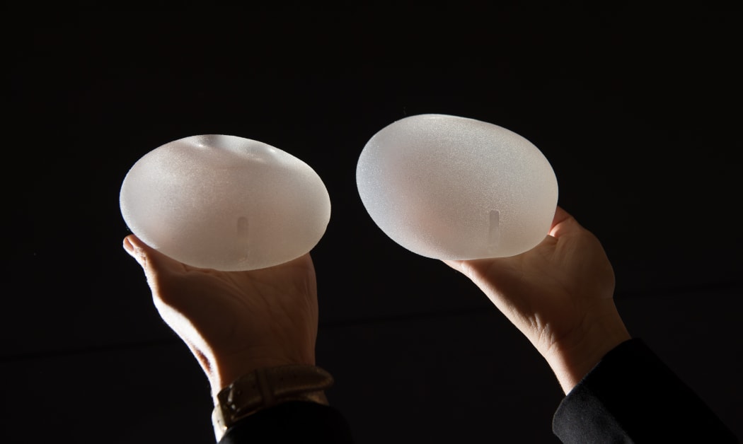Anatomical breast implants.