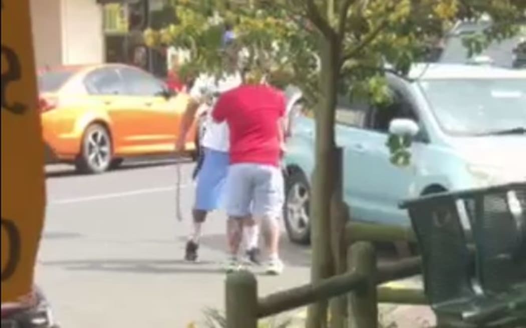 The scene on George St in Tuakau