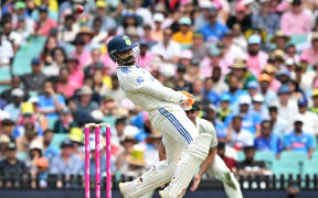 India's Ravindra Jadeja avoids a bouncer on the opening day of the fifth Test match between Australia and India at the Sydney Cricket Ground.