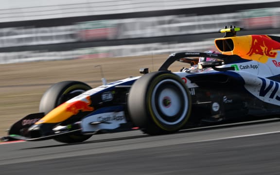 Racing Bulls' New Zealand driver Liam Lawson drives during the sprint qualifying session ahead of the Formula One Chinese Grand Prix at the Shanghai International Circuit in Shanghai on March 13, 2026.