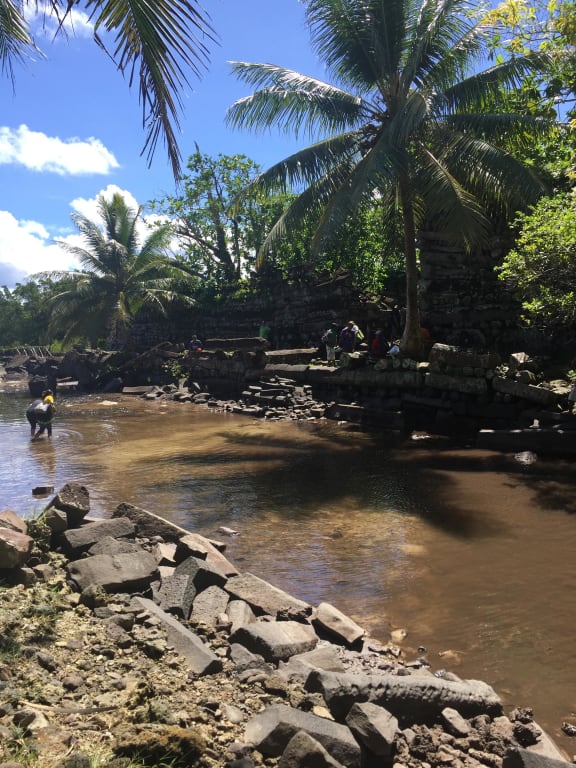 The 92 plus man-made islets of Nan Madol, a ruined city in the north Pacific, are linked by canals