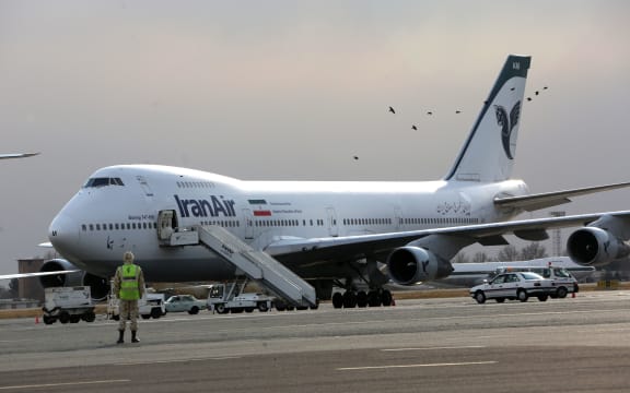 An Iran Air Boeing 747 on the tarmac of Mehrabad airport in Tehran.