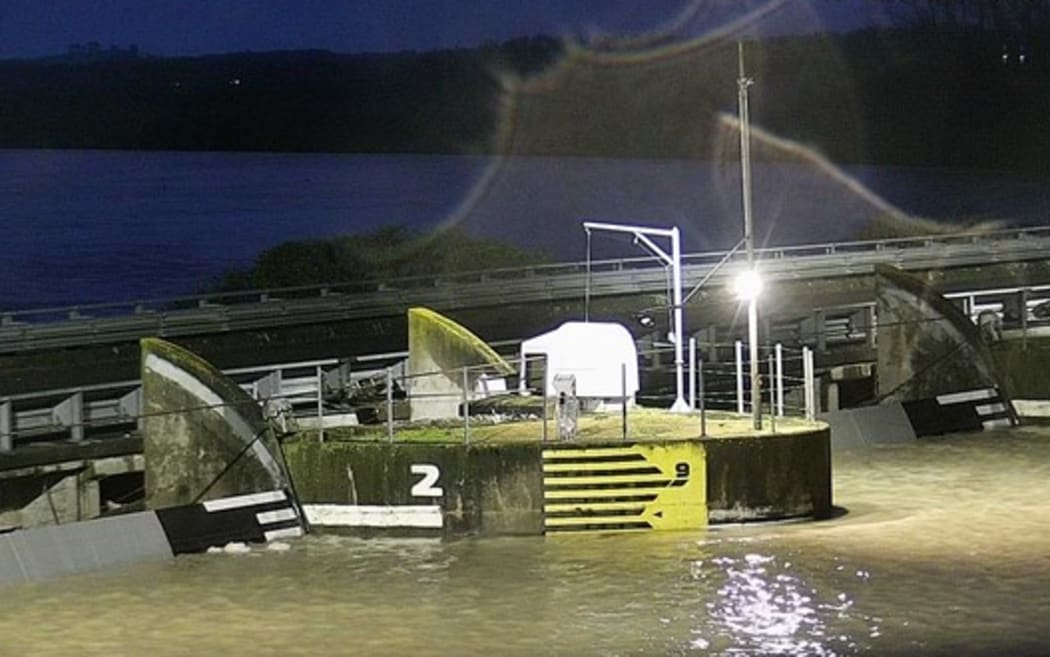 The Moutoa floodgates located between Foxton and Shannon opened at 4.15am on 19 August, 2024 to divert water down a spillway, acting as a shortcut to the sea.