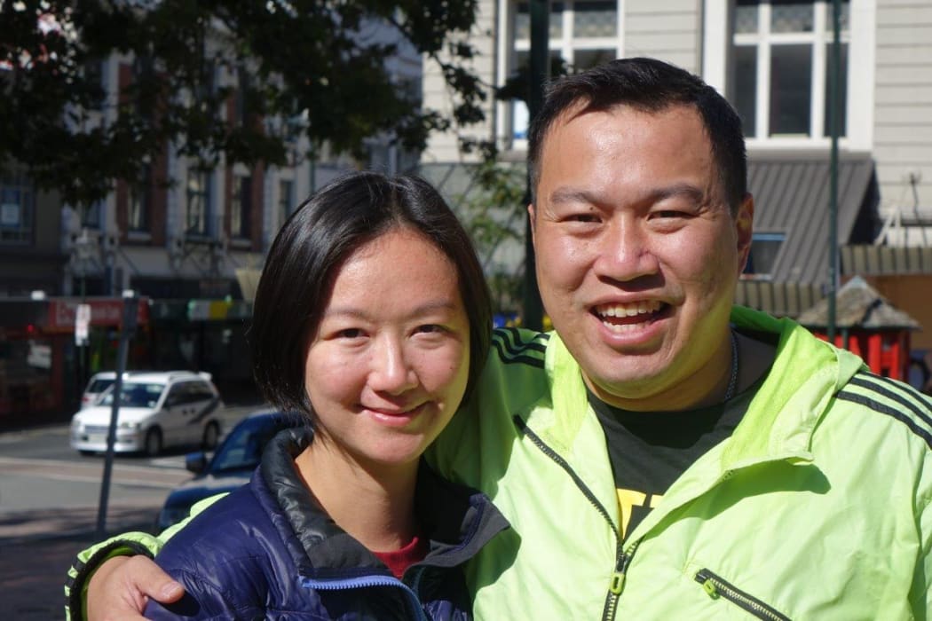 David Law and wife, Hetty Wong. Reco Auckland for Moved to Dunedin a month ago from Auckland.