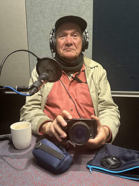John Miller at RNZ with his camera