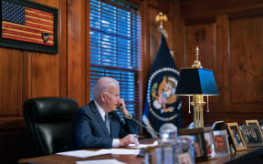 US President Joe Biden speaks on the phone to his Russian counterpart Vladimir Putin on diplomatic solutions to soaring Russia-West tensions over Ukraine