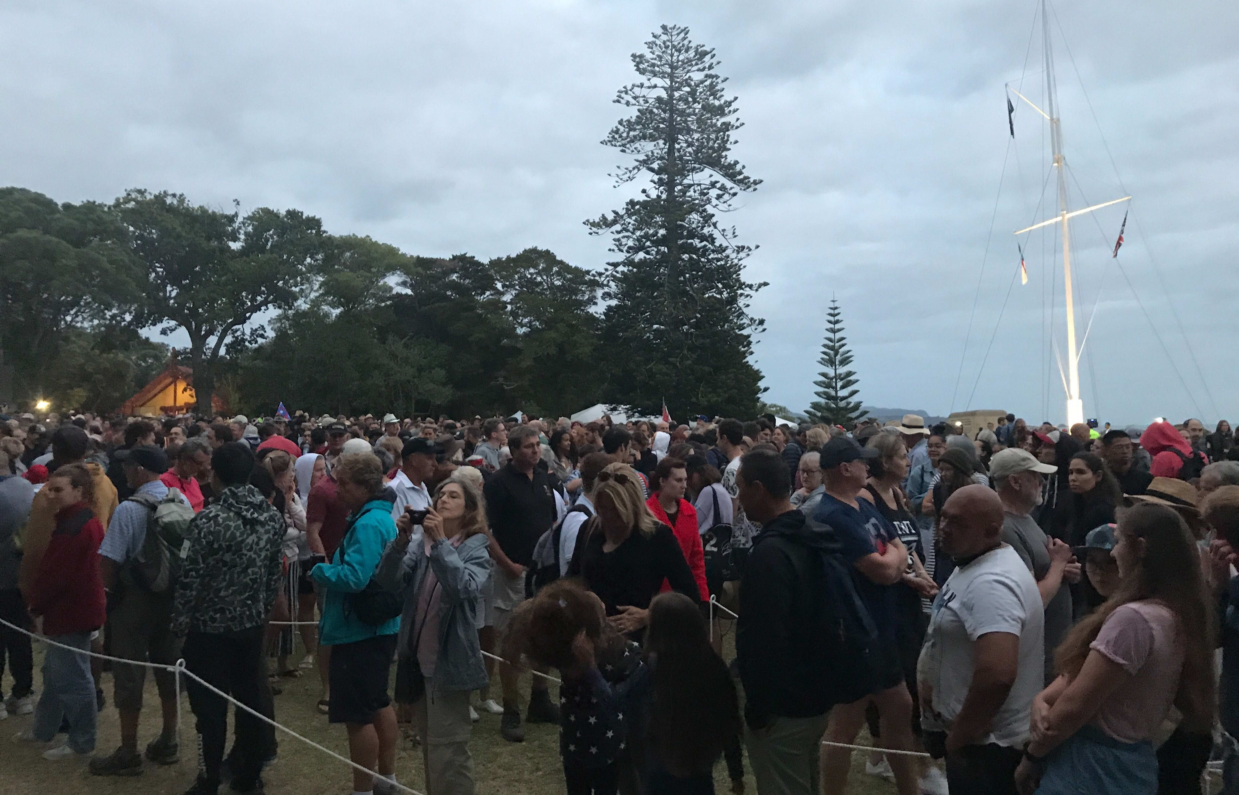 Large crowds gathered at Waitangi.