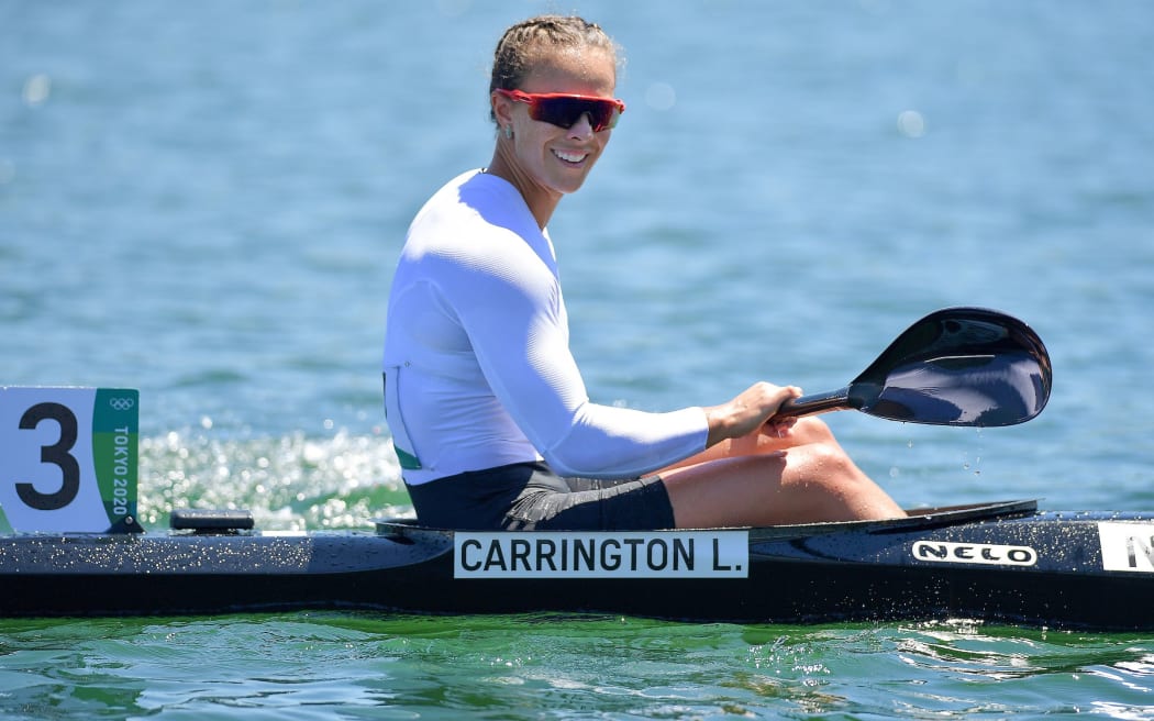 Lisa Carrington (NZL) wins gold in the Womens Kayak Single 500m final.
Tokyo 2020 Olympic Games Kayaking at Sea Forest Waterway, Japan on Thursday 5th August 2021.
Copyright photo: Steve McArthur / www.photosport.nz