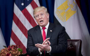 US President Donald Trump speaking before a meeting with Egypt's President Abdel Fattah el-Sisi during the 72nd United Nations General Assembly September 20, 2017 in New York City.