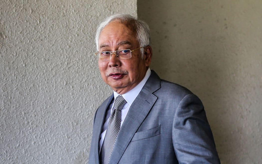 Former Malaysian Prime Minister Najib Razak is pictured at Kuala Lumpur High Court in Kuala Lumpur on January 8, 2020