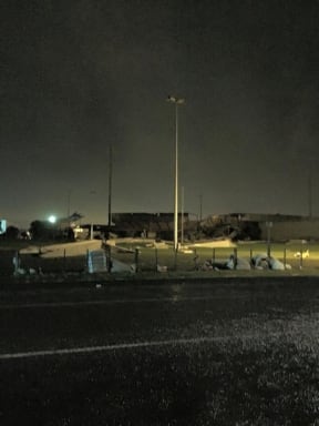Bay Park Speedway was hit hard by the mini-tornado.