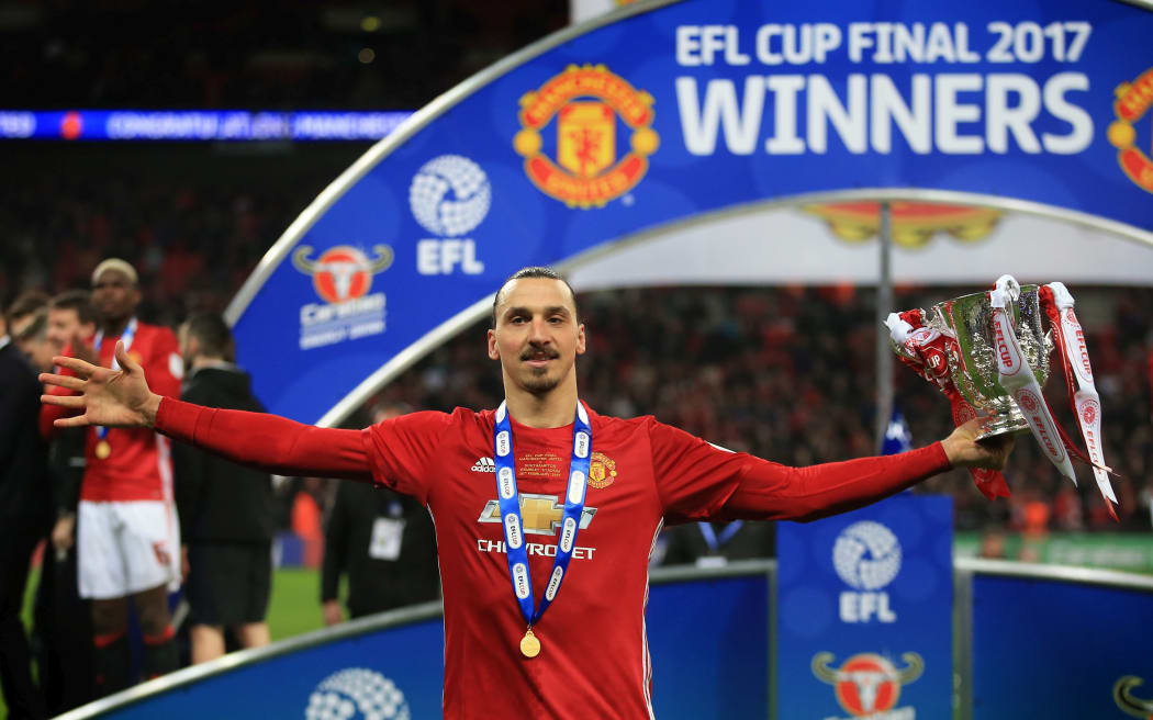 Zlatan Ibrahimovic wins the League Cup.