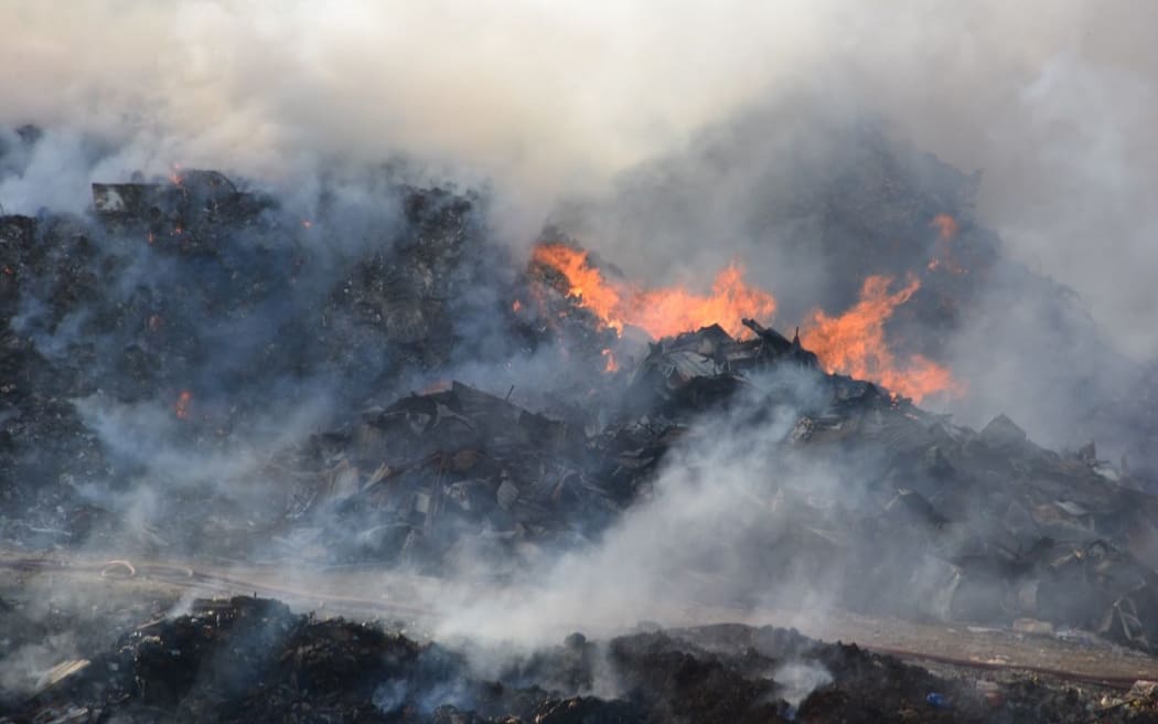 Fire at Tapuhia landfill in Tonga