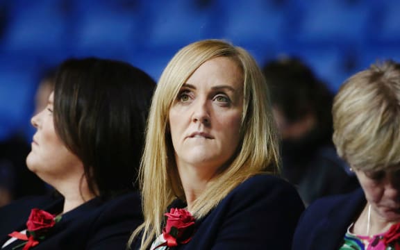 Head Coach Tracey Neville of England looks on.