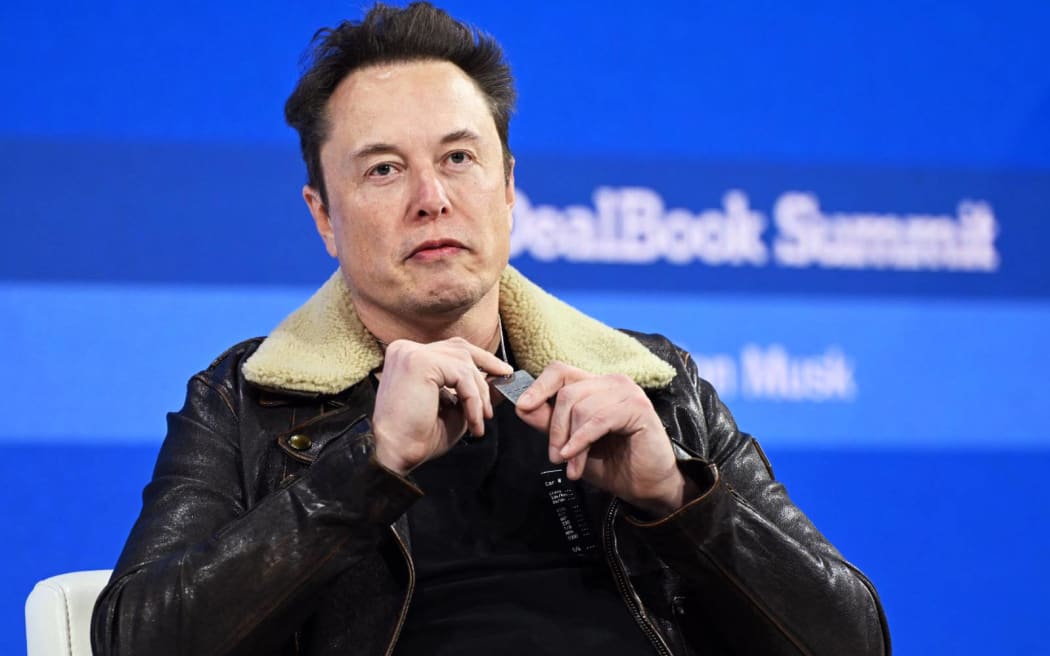 Elon Musk at The New York Times Dealbook Summit 2023 at Jazz at Lincoln Center on 29 November, 2023 in New York City.