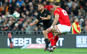 Aaron Cruden  in the All Blacks match against Wales in Wellington, 18/05/16