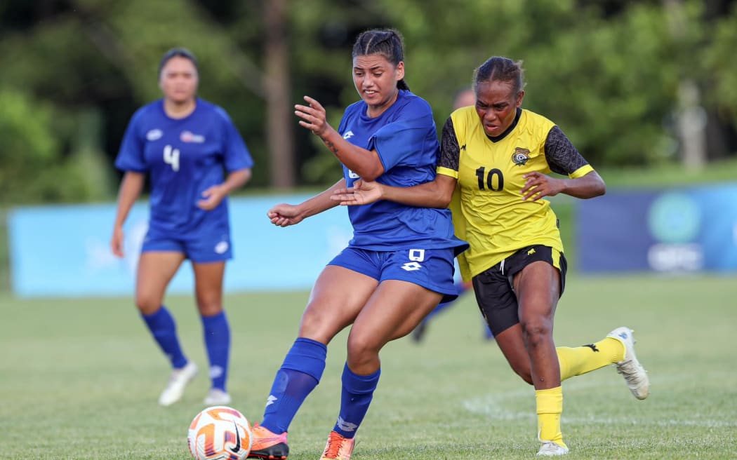 Samoa's Arianna Skeers. Women's Olympic Football Tournament, Oceania Qualifier, Samoa v Vanuatu, FFS Football Stadium Apia, Samoa, Wednesday 7 February 2024. Photo: Shane Wenzlick / www.phototek.nz