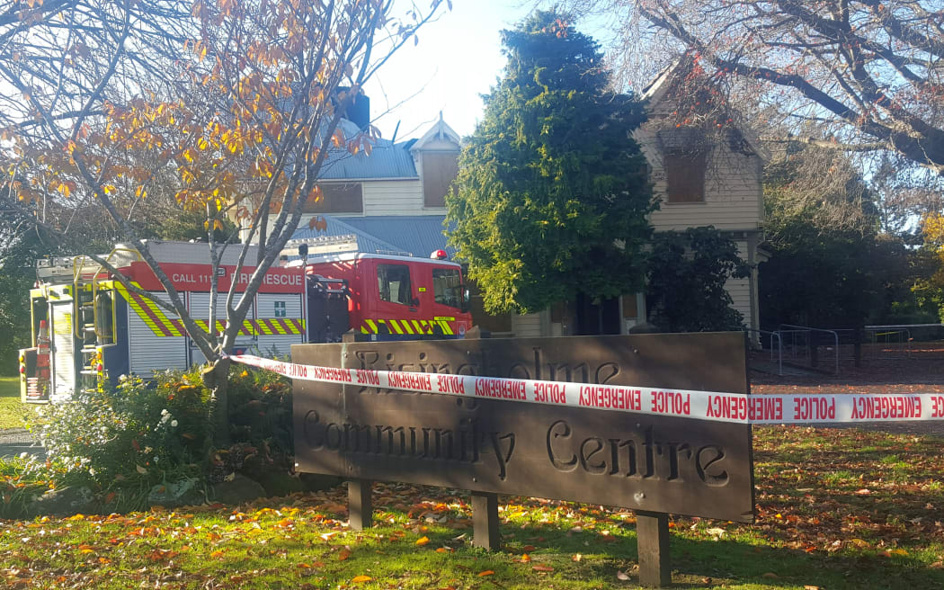 The scene at the Risingholme Community Centre, the morning after the fire.