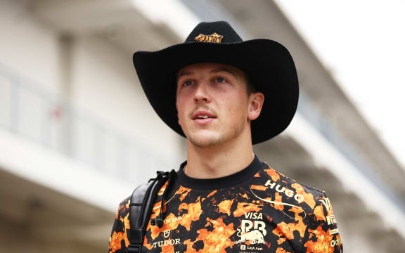 Liam Lawson of New Zealand and Visa Cash App Racing Bulls arrives in the Paddock ahead of the F1 Grand Prix of United States at Circuit of The Americas in Austin, Texas. 2025.