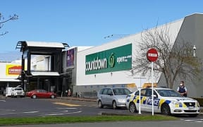 Scene outside Countdown LynnMall on Sunday 5 Sep - two days after terrorist attack