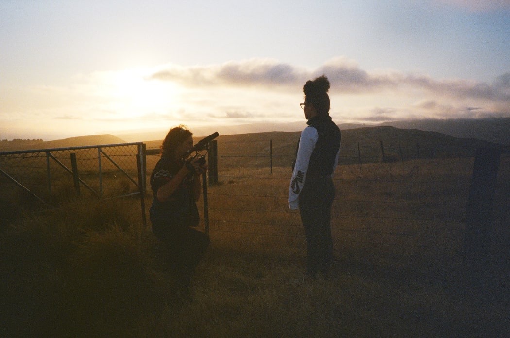Isla Reeves on the port hills, Christchurch