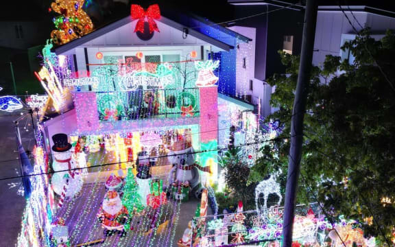 Christmas light display, Jamie Lehmann