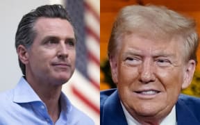 Gavin Newsom (left) and Donald Trump.