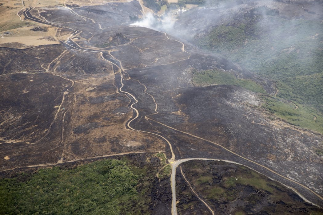 Firefighters a battling a 630 hectare fire in the Port Hills near Christchurch after it broke out on 14 February 2024. The fire remains uncontained and evacuations have taken place for nearby residents.