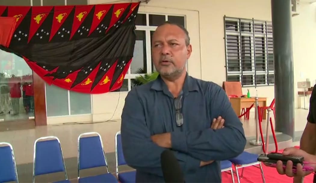 Sam Basil speaking from the Opposition camp in Vanimo