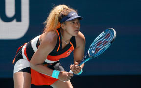 Naomi Osaka playing the Miami Open in 2022.