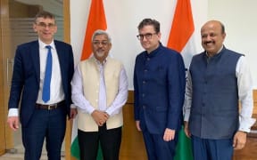 David Pine from the New Zealand High Commission meets with Indian officials to talk trade.