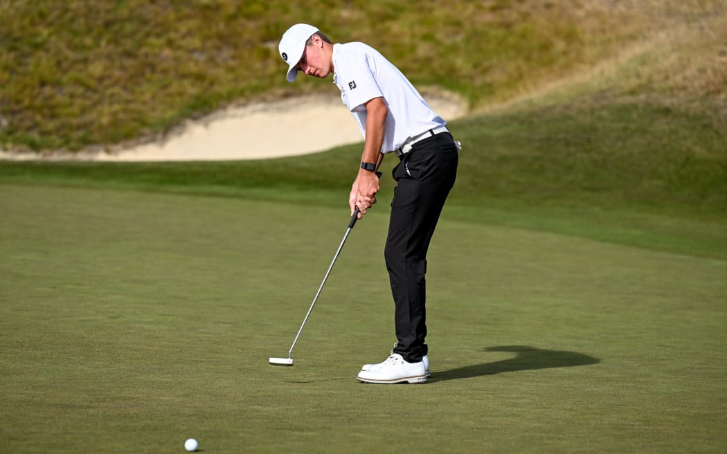 Christchurch golfer Cooper Moore competing a the NZ Golf Open earlier this year.