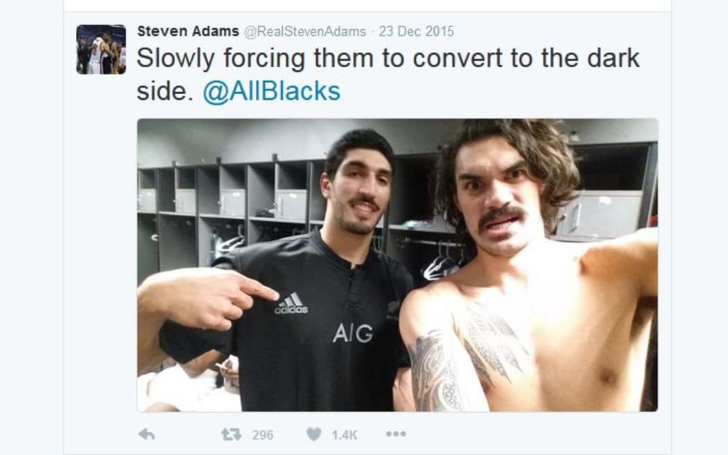 Steven Adams celebrates his 'Kiwiness' on social media.