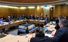 Leaders of Wellington's regional and city councils at a Parliamentary select committee.