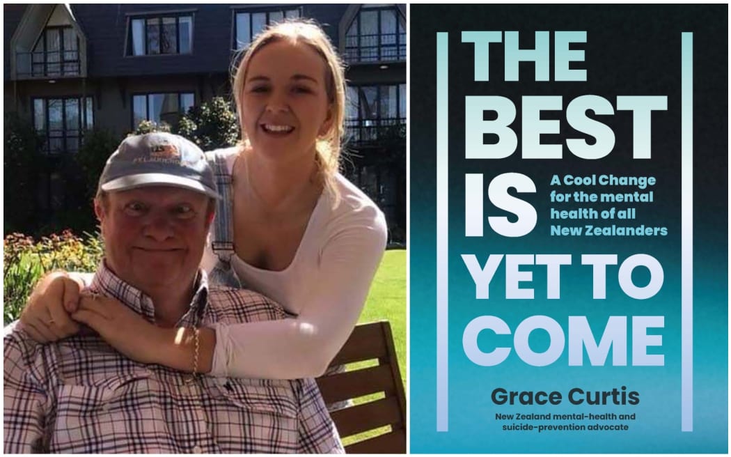 Mental health advocate Grace Curtis with her dad.